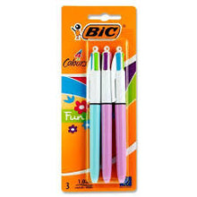 Load image into Gallery viewer, BIC 4 Colours pkt 3