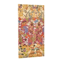 Load image into Gallery viewer, 2026 Morris Pink Honeysuckle (William Morris) Slim 12-month Horizontal Hardcover Flexi Dayplanner 2026 (Elastic Band Closure)
