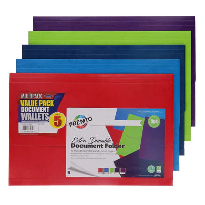 Premto Multipack Extra Durable Document Folders
