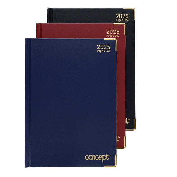 Concept 2025 A5 Diary Page A Day - 3 Asst