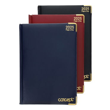 Concept A5 2025 Page A Day Diary - 3 Asst