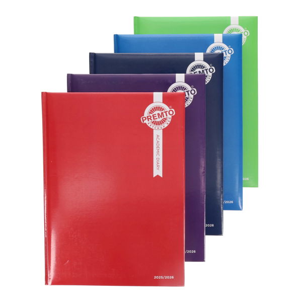 Premto A4 2025-2026 Page A Day Academic Diary - 5 Asst