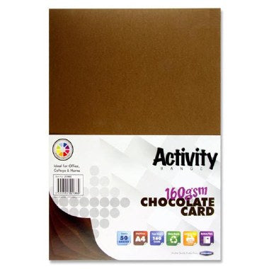 Chocolate Brown A4 Card - 160 gsm - 50 Sheets