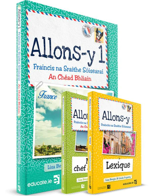 Allons-y 1 - Gaeilge Edition - Textbook, Mon chef d'oeuvre Book & Lexique