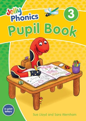 Jolly Phonics Pupil Book 3 - in Precursive Letters (Colour)
