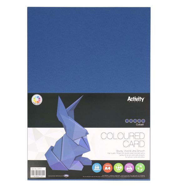 A4 Card Cobalt - 160gsm - 50 Sheets