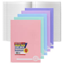 Premier A4 Pastel Hardback Copy - 5 Pack