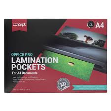 Concept Lamination Pockets A4 100pce