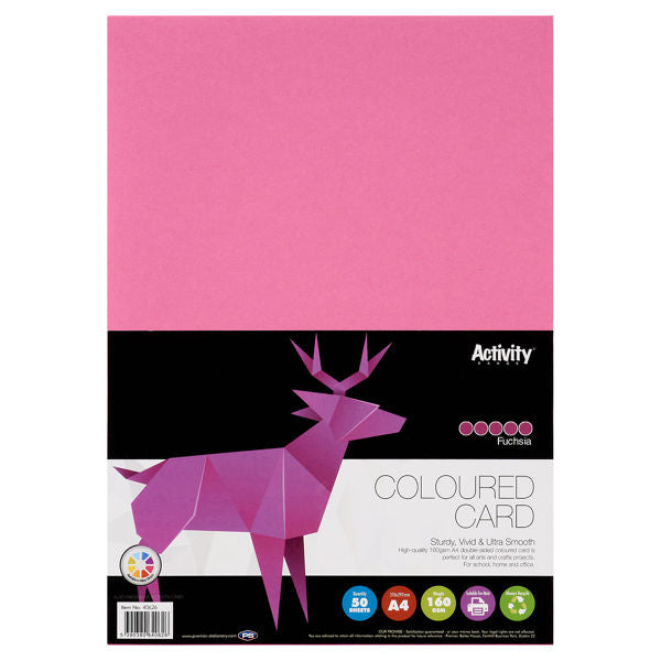 A4 160gsm Fuchsia Card - 50 Sheets