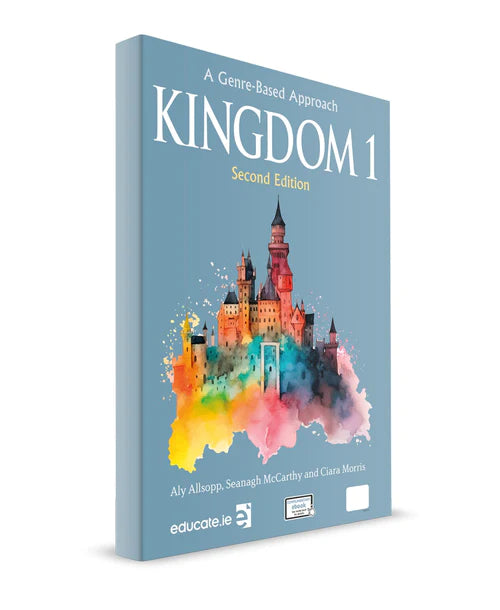 Kingdom 1 - Junior Cycle English - 2nd / New Edition (2024) Textbook & Combined Portfolio & Grammar Primer Book Set