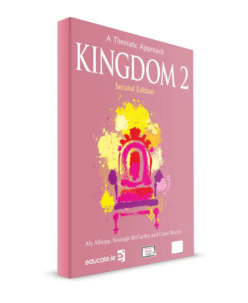 Kingdom 2 - Junior Cycle English - 2nd / New Edition (2024) Textbook & Combined Portfolio & Grammar Primer Book Set