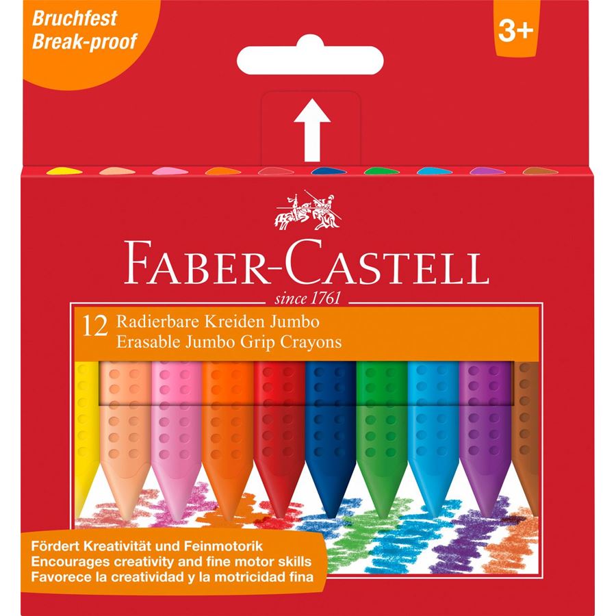 Faber - Castell Erasable Jumbo Grip Crayons