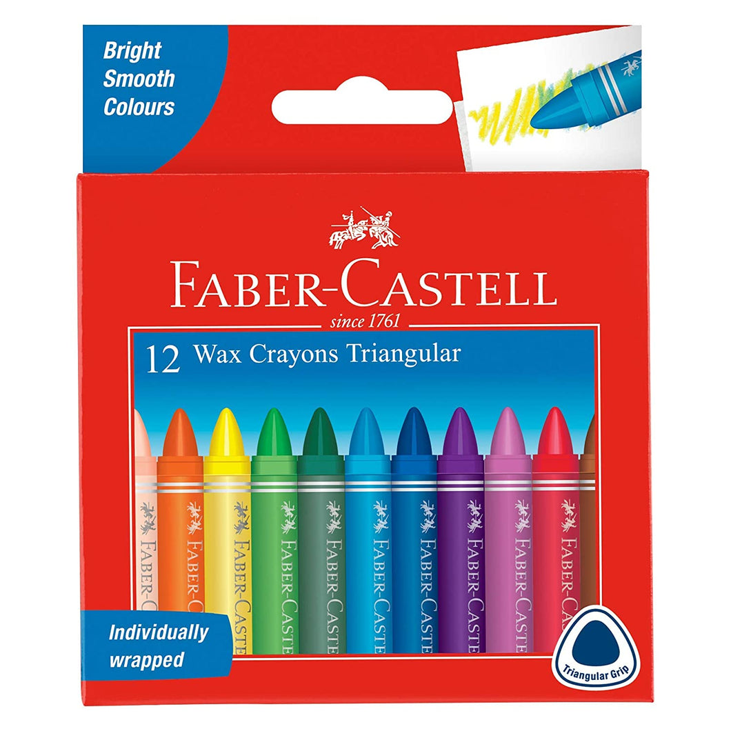 Faber Castell Wax Crayons 12 Pack