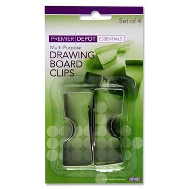 Premier Drawing Board Clips Pack Of 4