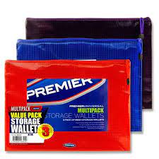 Premier Multipack Mesh storage Wallets - 3 Pack