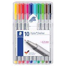 Staedtler 10 Triplus Fineliner Pens