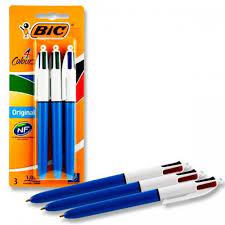 Bic Original 4 Colour Pen - 3 Pack