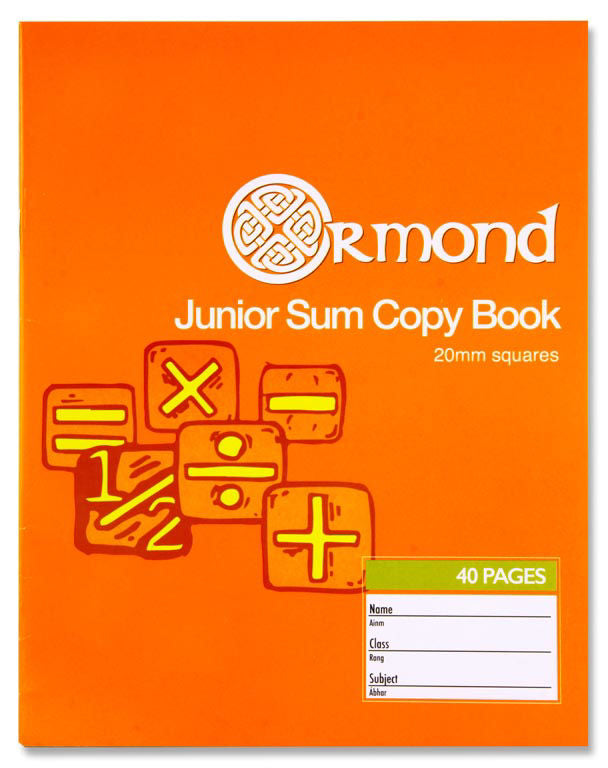 Ormond 40pg 20mm Sq Junior Sum Copy