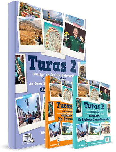 Turas 2 - Junior Cycle Irish - 2nd / New Edition Textbook, Portfolio and Activity book - Set